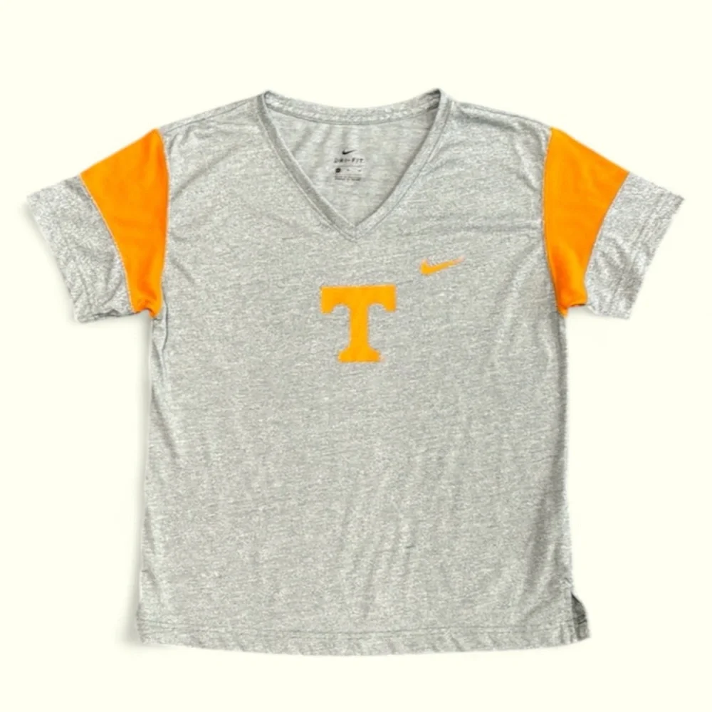 Nike Dri-Fit University of Tennessee UT Vols Women's Knit V-Neck Shirt Top MD